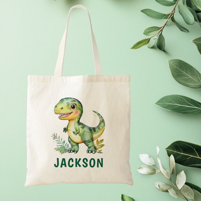 Bolsa Tote Crianças - Dinossauro Personalizado Bonito (Criador carregado)