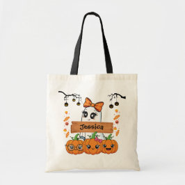 Bolsa Tote Crianças Halloween Personalizado Doces ou Travessu