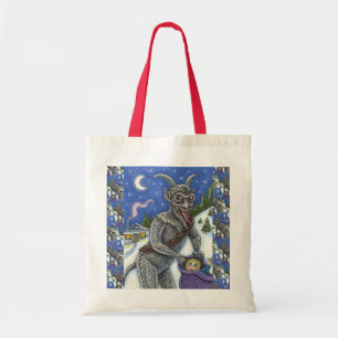 BOLSA TOTE CRIANÇAS KRAMPUS E NAUGHTY, HISTÓRIA ESCURA DE NAT