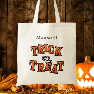 Bolsa Tote Crianças Modernas Feliz Halloween Doce ou Travessu