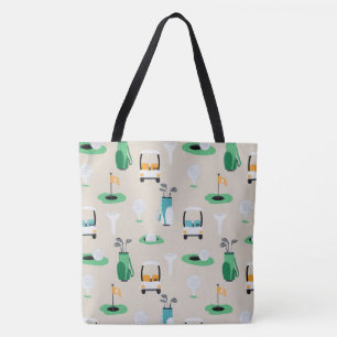 Bolsa Tote Crianças, Pai, Vô Golfer Carrinho de Golfe Golfe E