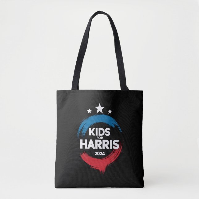 Bolsa Tote Crianças Para Harris Presidente Kids Love Kamala H (Frente)