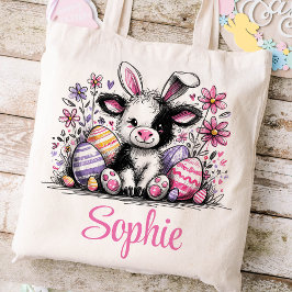Bolsa Tote Crianças páscoas Nomes Meninas Coelhinhas