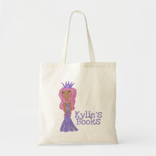 Bolsa Tote Crianças Princesa Púrpura Livro Rosa Toalha