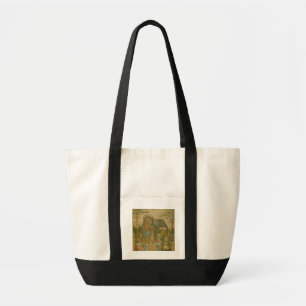 Bolsa Tote Crianças que montam no elefante (litho)