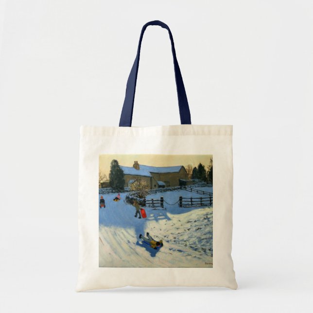 Bolsa Tote Crianças Sledging Monyash Derbyshire (Frente)
