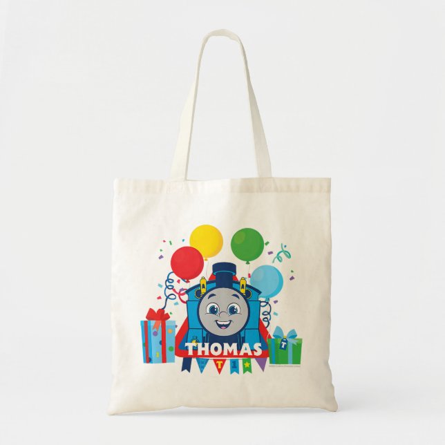 Bolsa Tote Crianças Thomas e Amigos - Balões de Aniversário (Frente)