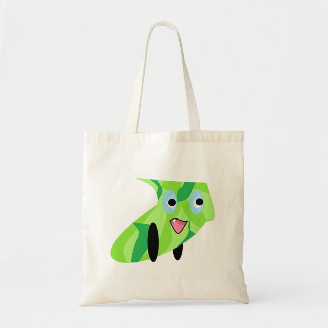 Bolsa Tote Crianças utilitárias Art Design Bonito Puppy Verde (Frente)