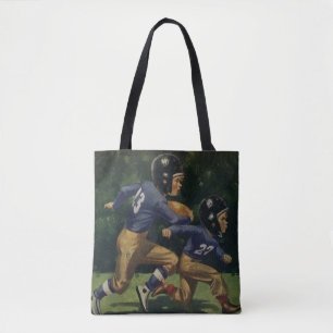 Bolsa Tote Crianças Vintage, Rapazes Jogando Futebol, Esporte