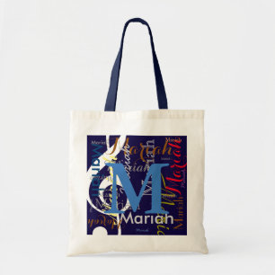 Bolsa Tote criar monograma com nomes de cores