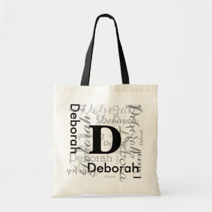 Bolsa Tote Criar nome personalizado e inicial