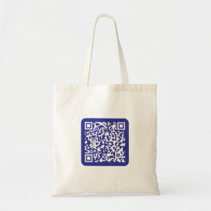 Bolsa Tote Criar um código de QR digitalizável Azul Escuro