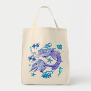 Bolsa Tote Criatura De Fada Roxa Sereia