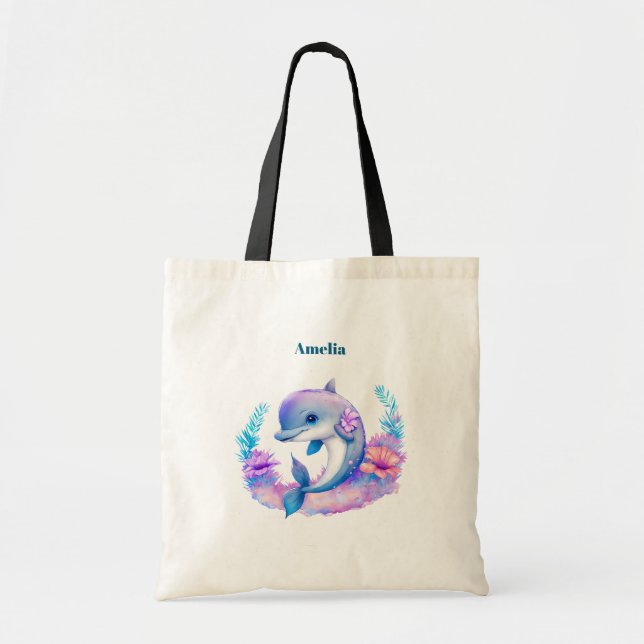 Bolsa Tote Criatura Do Mar De Golfinho (Frente)