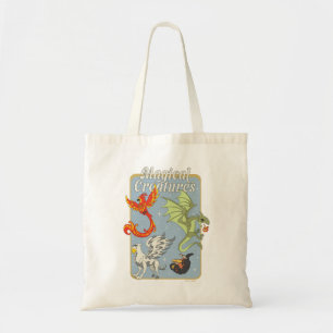 Bolsa Tote Criaturas Mágicas Gráfico Vintage
