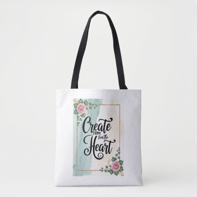 Bolsa Tote Crie com o Coração (Frente)