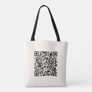 Bolsa Tote Crie Instantaneamente um Código QR Branco Esmaec