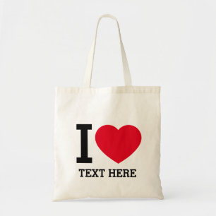 Bolsa Tote Crie o seu próprio divertido Eu amo
