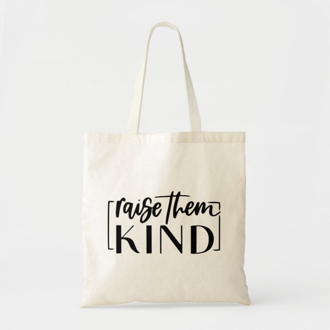 Bolsa Tote Crie-os com Bondade - Citação Inspiradora para Mãe (Frente)