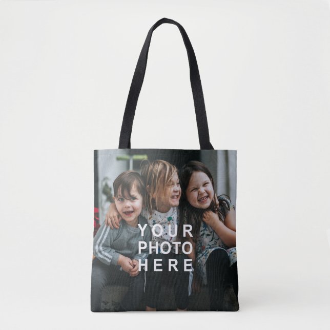 Bolsa Tote Crie seu próprio 2-Foto Personalizado (Frente)
