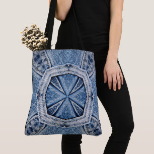 Bolsa Tote Crie seu próprio Impressão azul retrorreflector pe