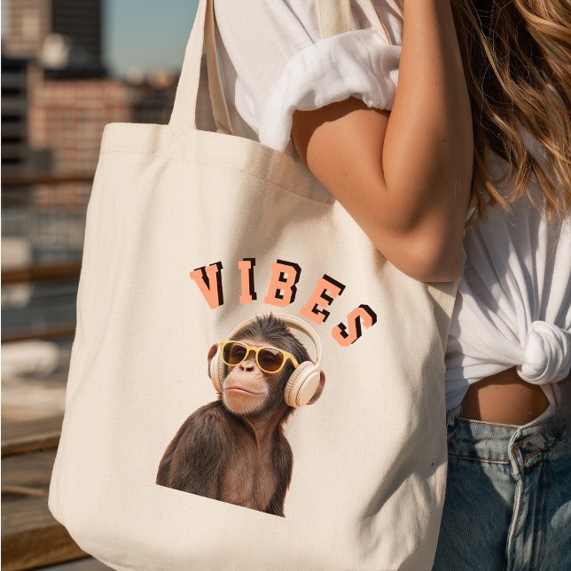 Bolsa Tote Crie Seu Próprio Macaco de Citação Personalizado (Create Your Own Quate Custom Monkey Tote Bag)