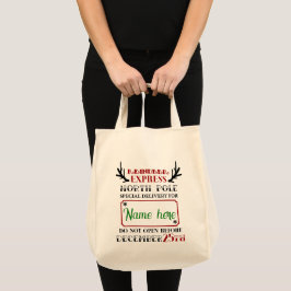Bolsa Tote Crie seu próprio Saco de Natal Reutilizável do Pap