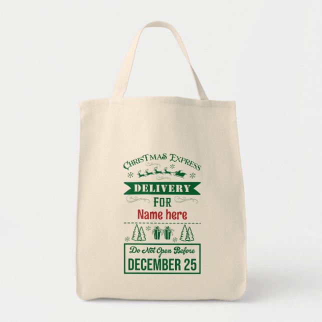 Bolsa Tote Crie seu próprio saco de presentes expresso de Nat (Frente)