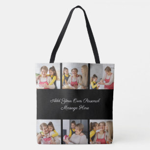 Bolsa Tote Crie sua própria colagem de 6 fotos Adicione sua s