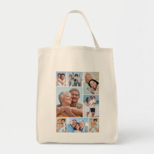 Bolsa Tote Crie sua própria colagem de 8 fotos
