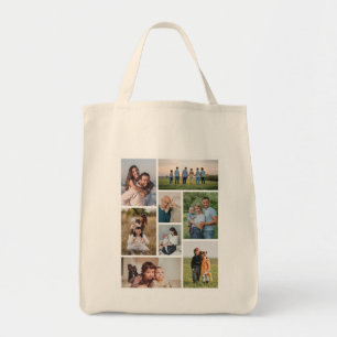 Bolsa Tote Crie sua própria colagem de 8 fotos