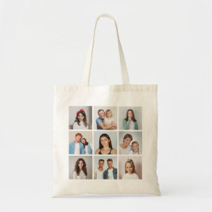 Bolsa Tote Crie Sua Própria Colagem de 9 Fotos