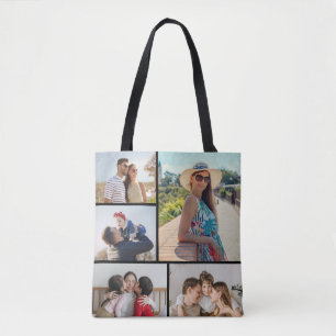 Bolsa Tote Crie sua própria colagem de fotos