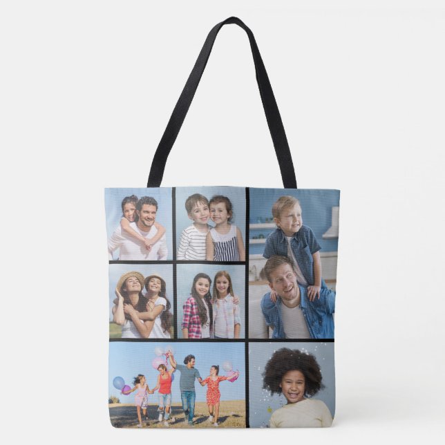 Bolsa Tote Crie sua própria colagem de fotos 7 (Frente)