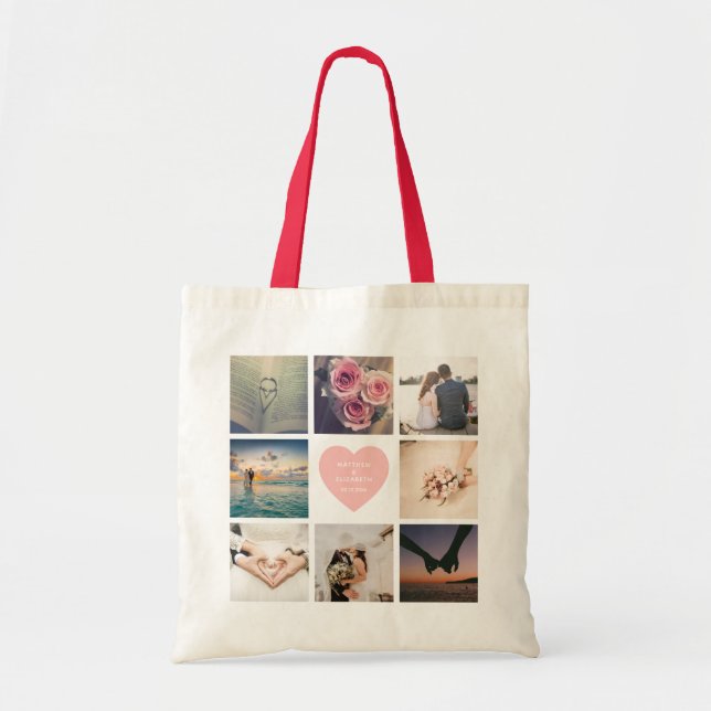 Bolsa Tote Crie Sua Própria Foto Personalizada De Casamento D (Frente)