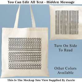 Bolsa Tote Crie Sua Própria Mensagem Oculta 148B Novidade