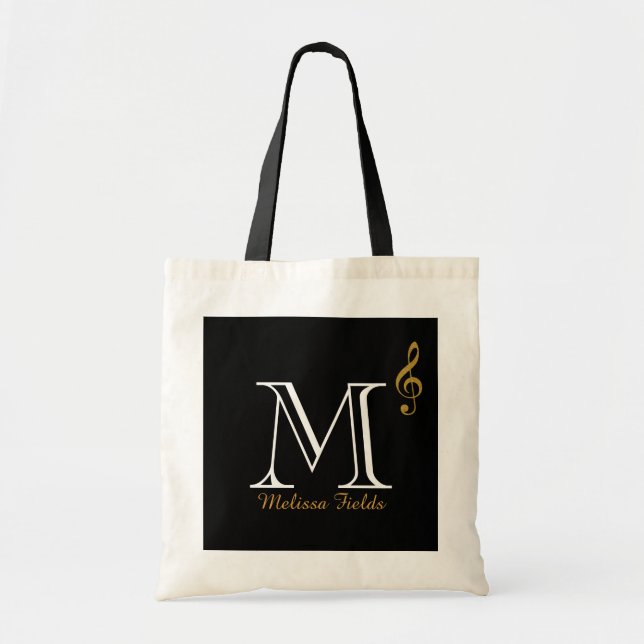 Bolsa Tote crie sua própria música monográfica (Frente)