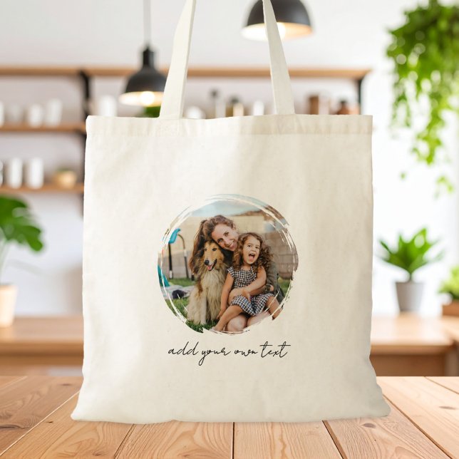 Bolsa Tote Crie suas próprias 2 fotos (Criador carregado)