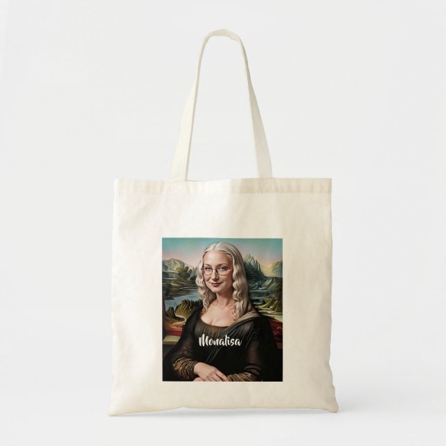 Bolsa Tote Crie um rosto engraçado personalizado (Frente)