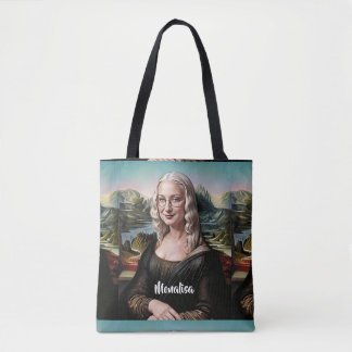 Bolsa Tote Crie um rosto engraçado personalizado
