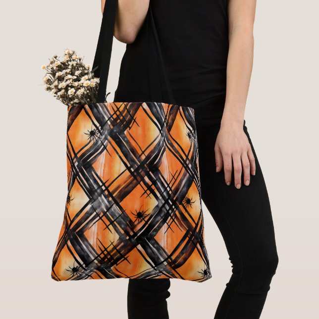Bolsa Tote Criscross Creeps - Uma Web de Halloween Mishead (Close Up)