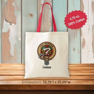 Bolsa Tote Crista do Clã Lennox sobre Tartan