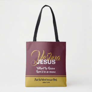 Bolsa Tote cristão JESUS RAASON SEASON Natal