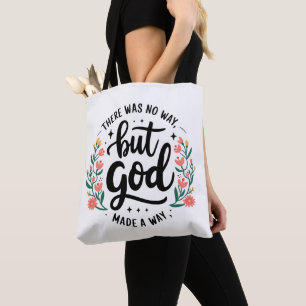 Bolsa Tote Cristão Personalizado Sem Outro Caminho Senão Deus