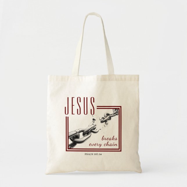 Bolsa Tote cristão | Quebrar Cada Cadeia | NOME DO JESUS (Frente)