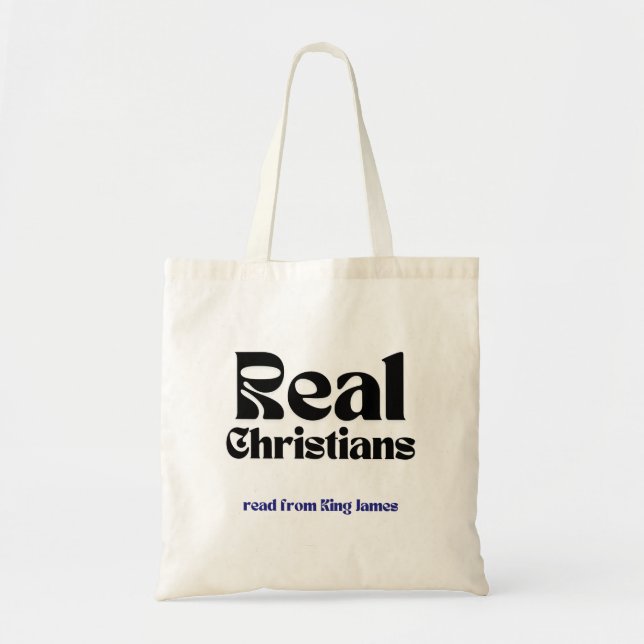 Bolsa Tote Cristãos que leem o Rei James tote bag (Frente)