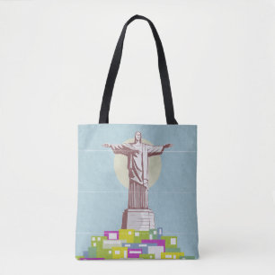 Bolsa Tote Cristo da Favela do Poster de viagens Redentor
