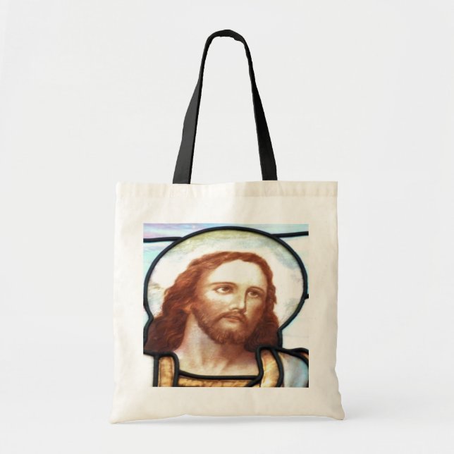 Bolsa Tote Cristo da janela de vidro retido (Frente)