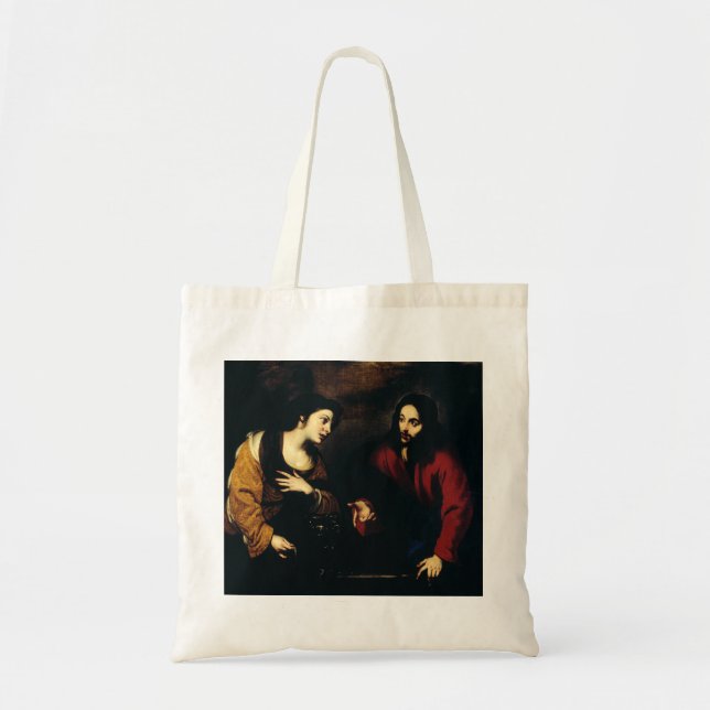 Bolsa Tote Cristo e Mulher da Samaria (Frente)
