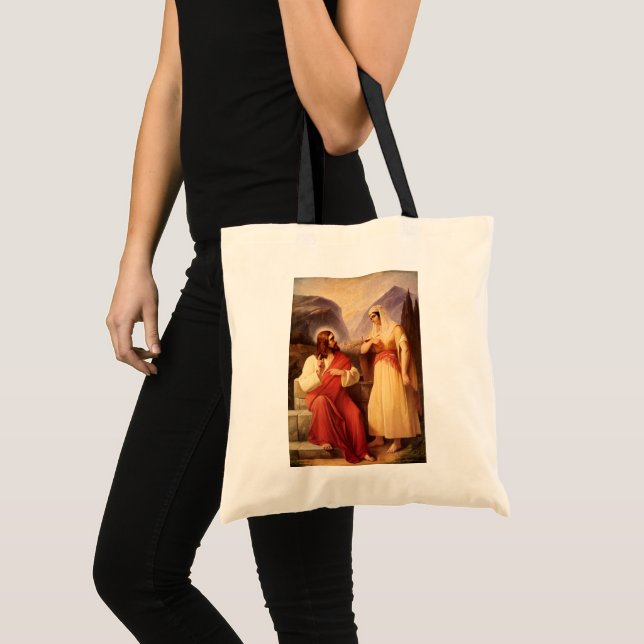 Bolsa Tote Cristo e samaritano por Christian Schleisner (Frente (produto))